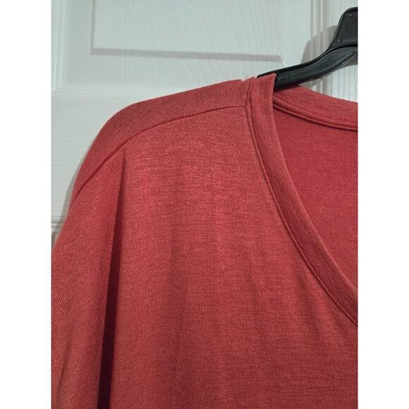 ORVIS Soft T-Shirt Women's Plus Size 2X Coral Pink V-Neck Athleisure - Picture 6 of 13